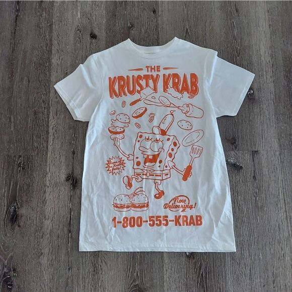 Spongebob Squarepants Mens T-Shirt - The Krusty Krab Spongebob Number Image S - Picture 1 of 4